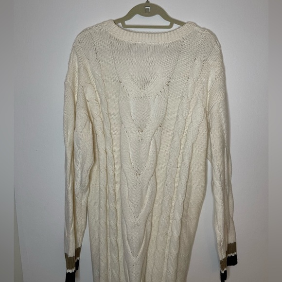 12th Tribe Peggy White Mini Sweater Dress | Size L - Picture 7 of 10
